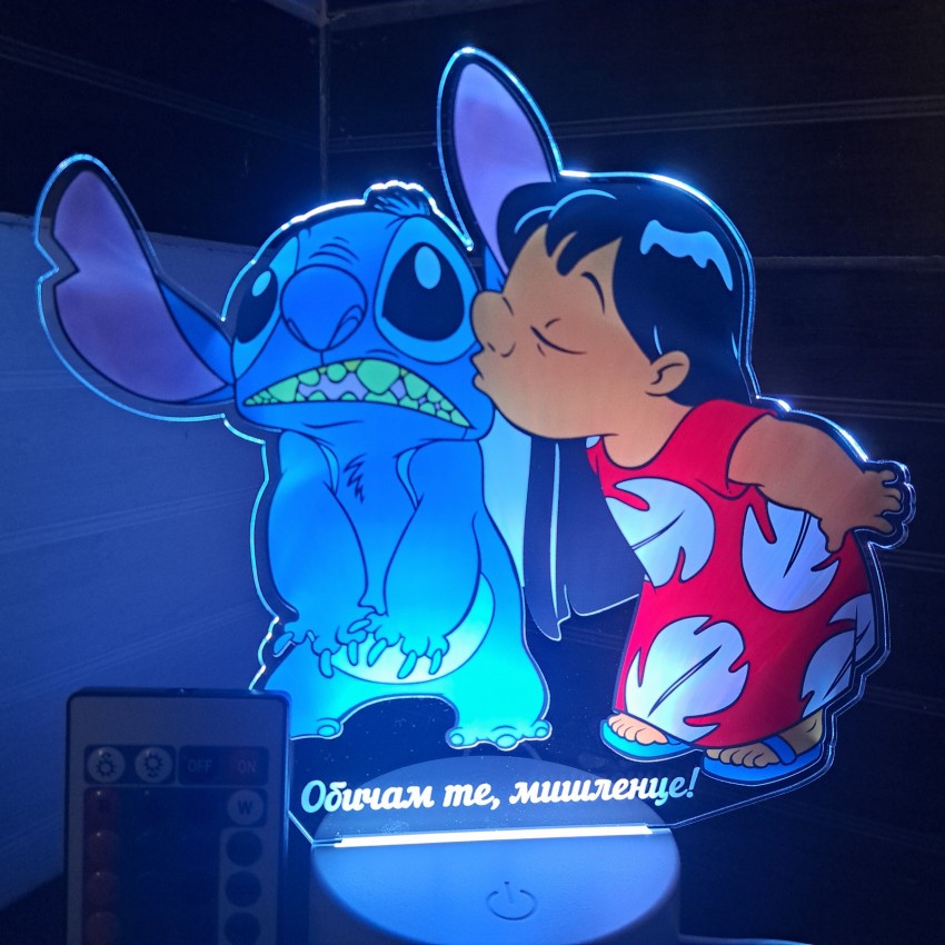 3D Детска лампа "Stich and Lilo"