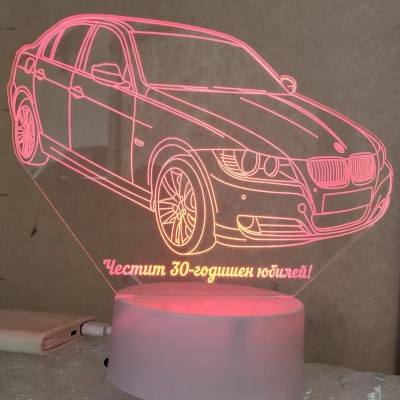 3D лампа  "Кола BMW E90"