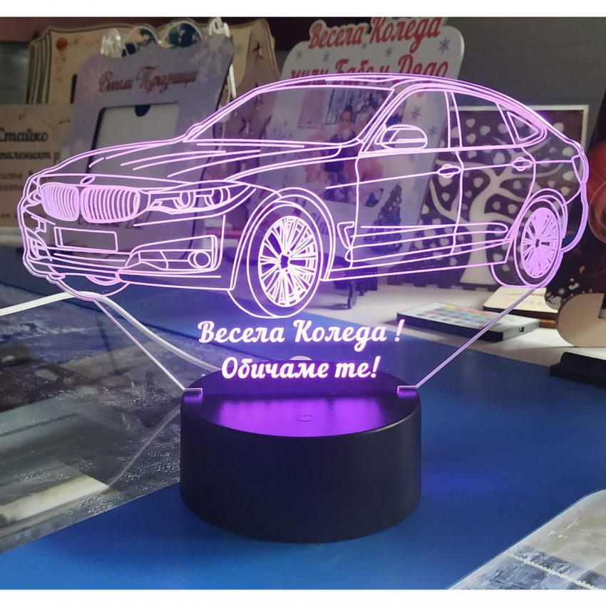 3D лампа  "Кола BMW F34"