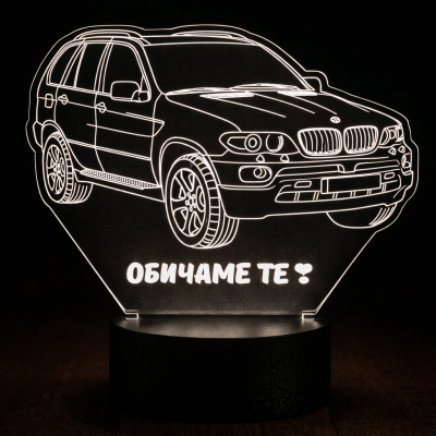 3D лампа  "Кола BMW X5"