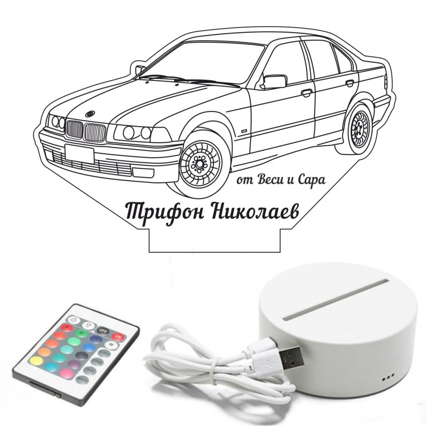 3D лампа  "Кола BMW E36"