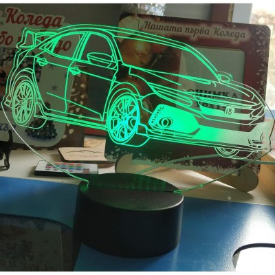 3D лампа  "Кола Honda Civic typr R"