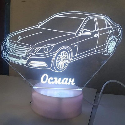 3D лампа  "Кола Mercedes E"