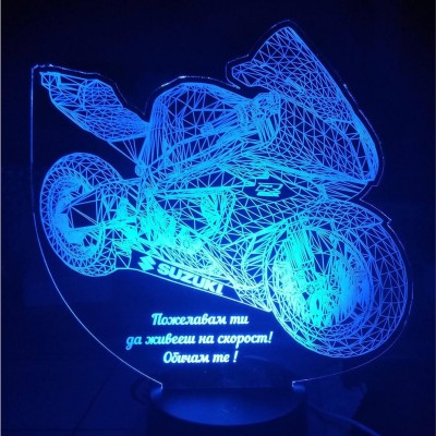 3D лампа  "Мотор модел 2"