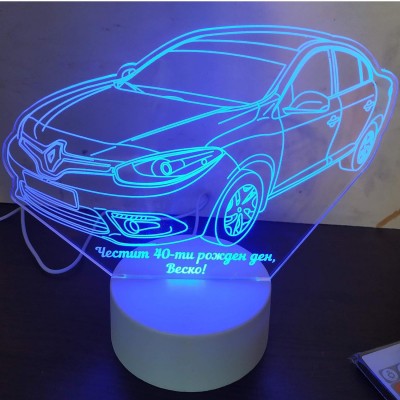 3D лампа  "Кола Renault"