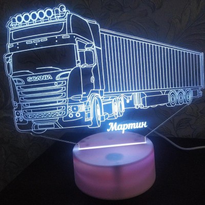 3D лампа  "Камион Скания"