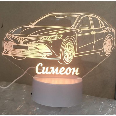 3D лампа  "Кола Toyota"