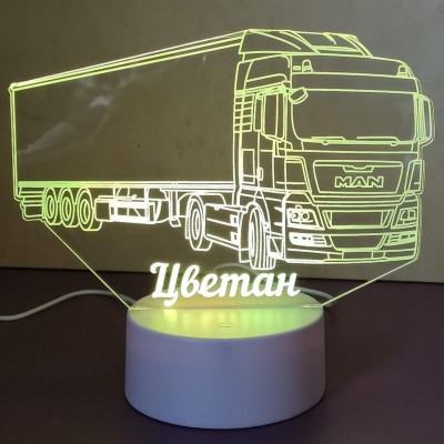 3D лампа  "Камион Ман"
